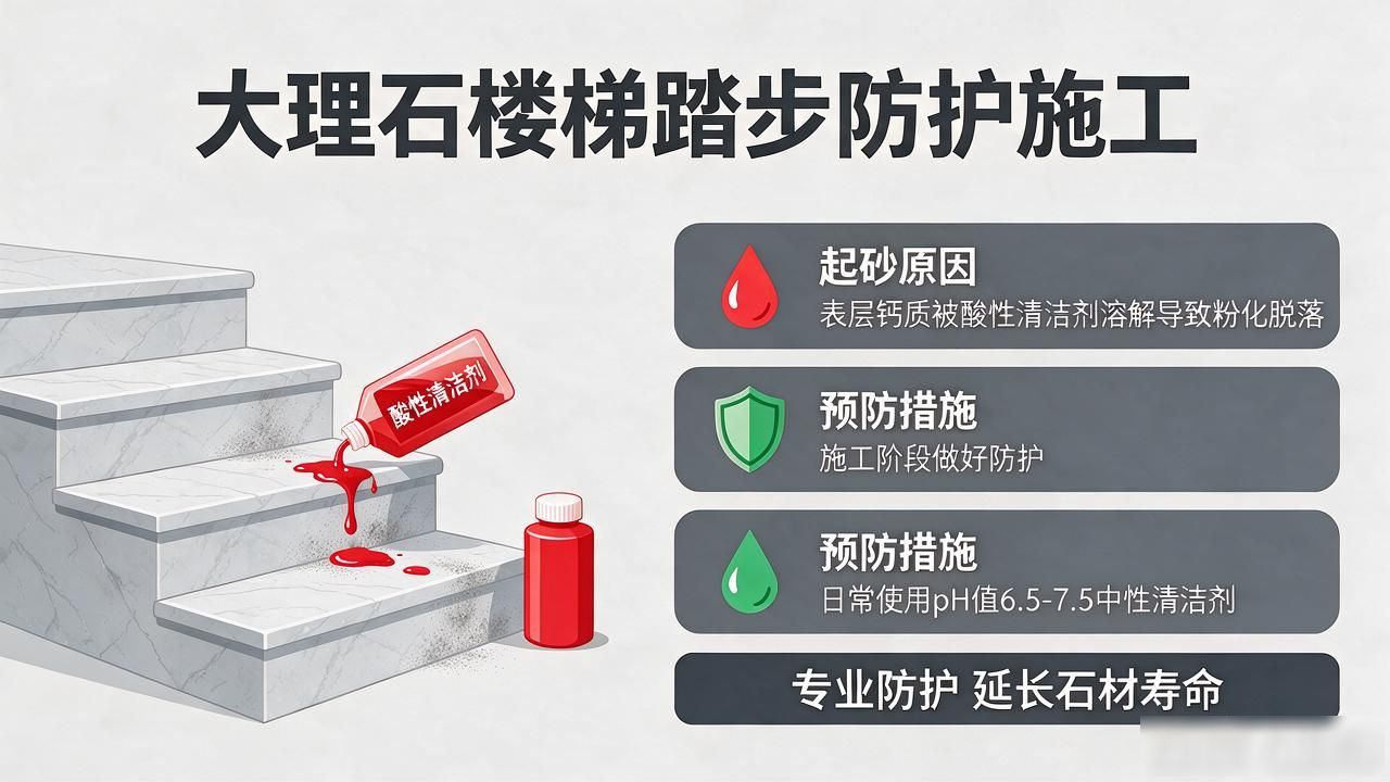 楼梯防护大理石踏步施工视频_楼梯大理石踏步防滑槽图片_大理石楼梯踏步的防护施工