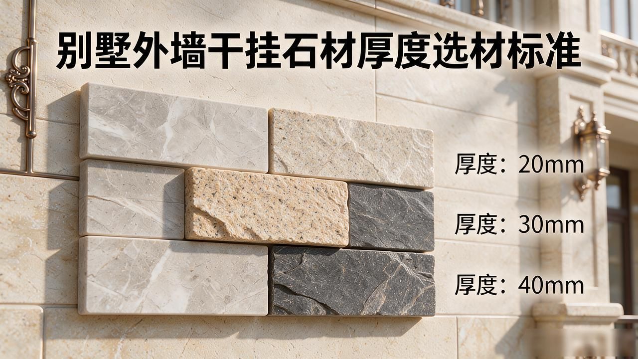 别墅外墙干挂石材厚度选材标准_干挂石材至少需要多少厚度_干挂石材规范最小厚度