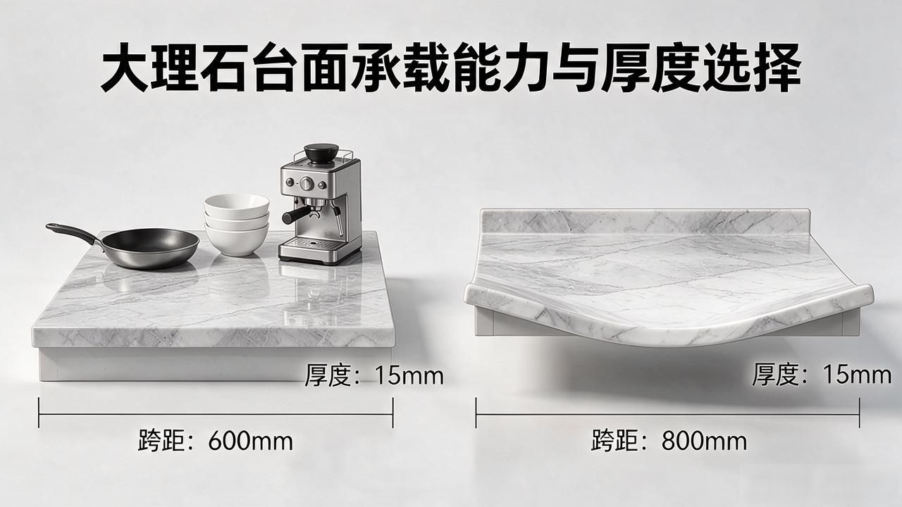 大理石台面厚度标准_大理石台面的承载能力与厚度选择_大理石台面厚度一般是多少