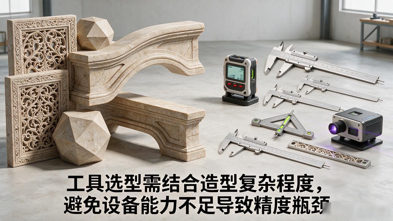 复杂造型石材放样精度管控方案_石材造型线条截面加工图_石材放样测量cad深化图纸