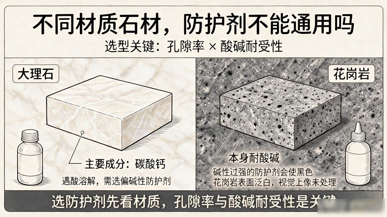 石材防护剂用什么能洗掉_不同材质石材，防护剂不能通用吗_石材防护剂使用方法有哪些