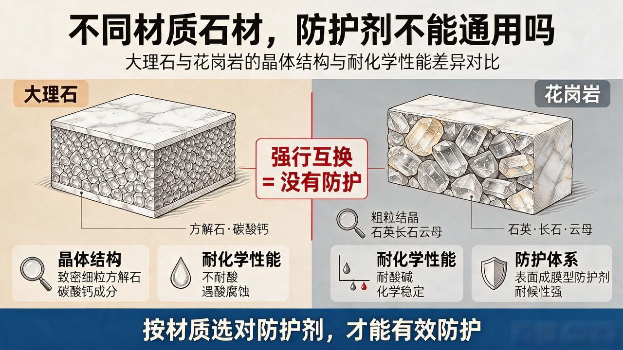 石材防护剂用什么能洗掉_不同材质石材，防护剂不能通用吗_石材防护剂使用方法有哪些
