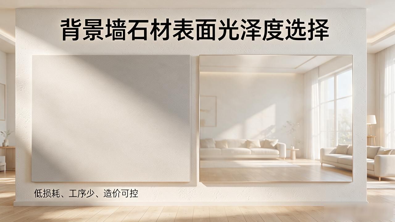 石材背景墙左右对称图案大全_石材背景墙最流行款式_背景墙石材表面光泽度选择