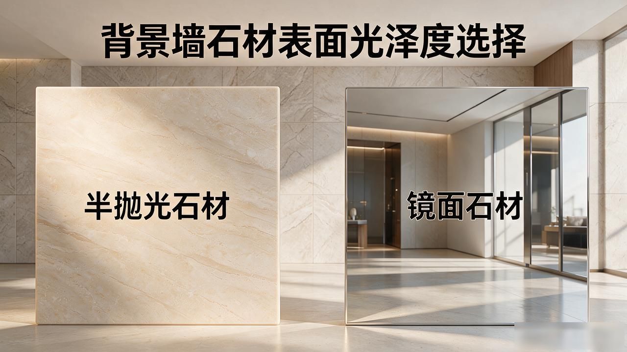 背景墙石材表面光泽度选择_石材背景墙左右对称图案大全_石材背景墙最流行款式