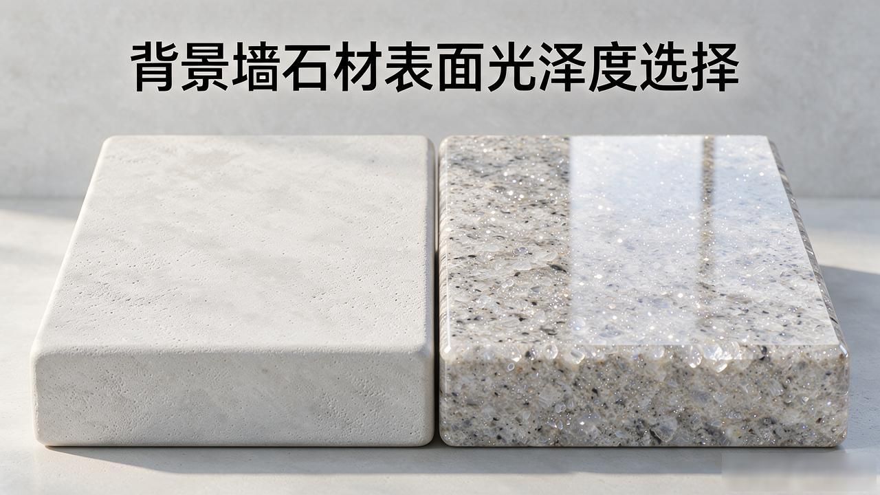 石材背景墙左右对称图案大全_石材背景墙最流行款式_背景墙石材表面光泽度选择