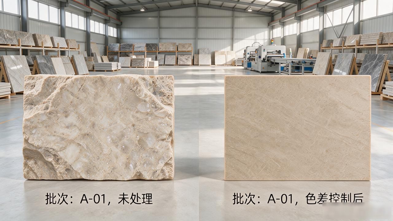 效果别墅石材色差控制好怎么办_别墅石材色差怎么控制效果最好_石材色差处理方法