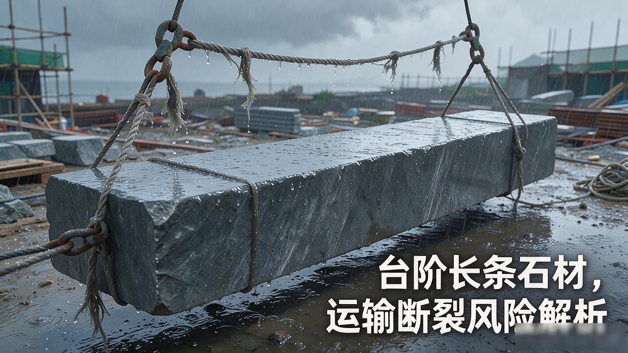 台阶长条石材，运输断裂风险解析_石材台阶铺贴方法_石材台阶防滑条图片