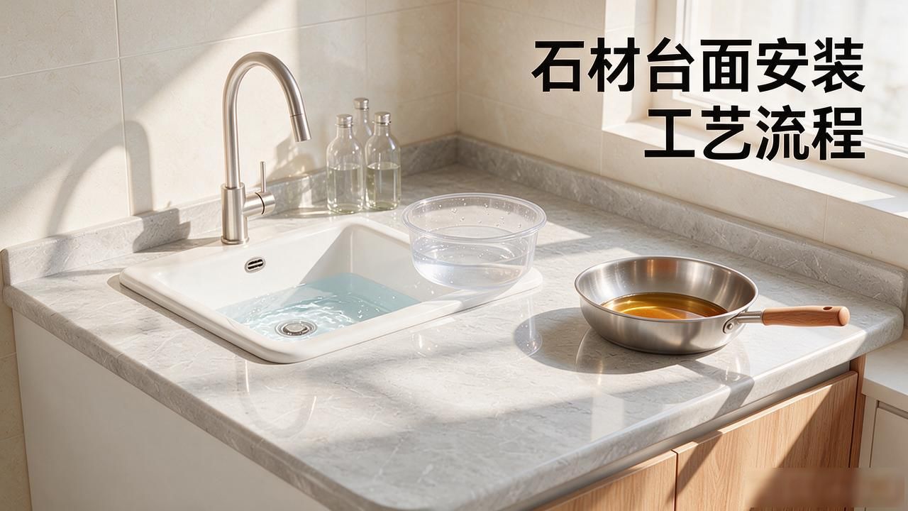 石材台面流程工艺安装图_石材台面流程工艺安装方法_石材台面安装工艺流程