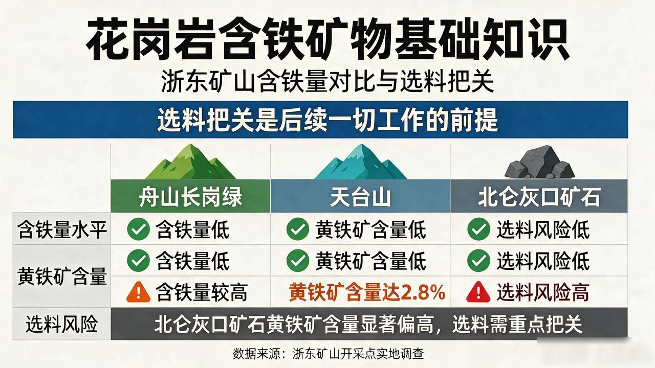 花岗岩的三种矿物_花岗岩三种矿物特征_花岗岩含铁矿物基础知识
