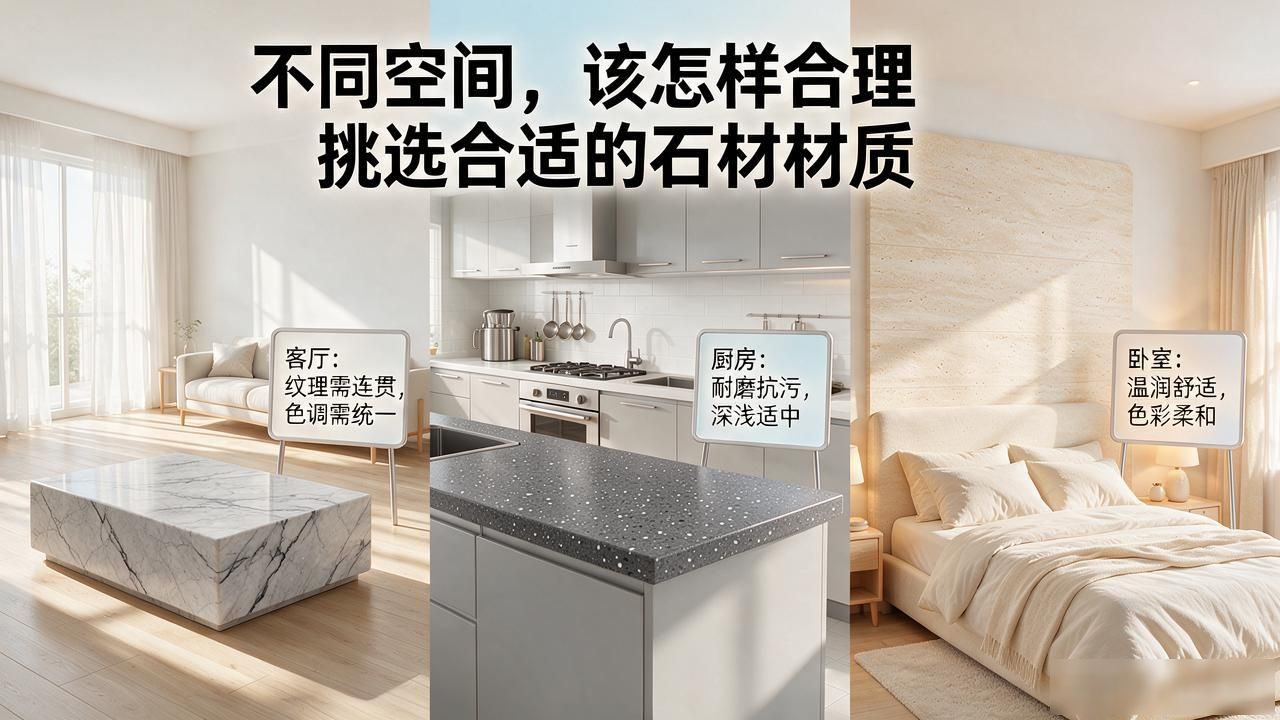 挑选石材主要是看什么_挂石材画空间材料选择要点_不同空间，该怎样合理挑选合适的石材材质