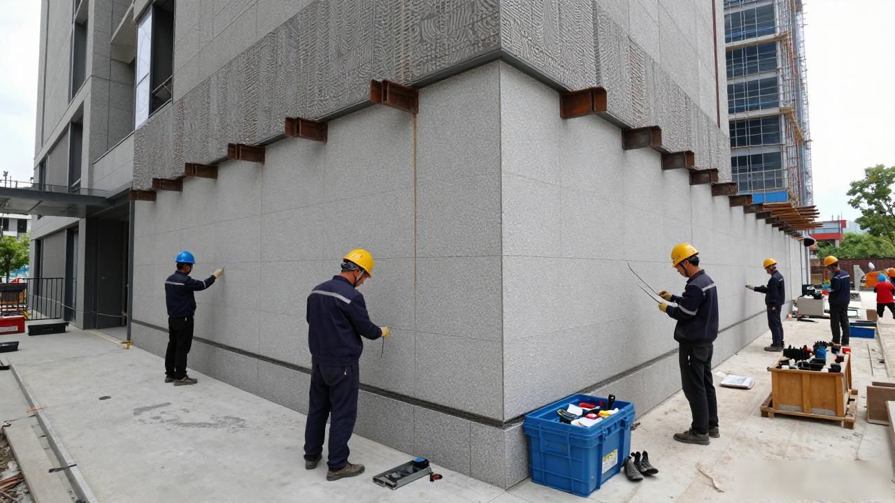 石材干挂幕墙的防火构造要求_干挂石材幕墙构造必须有龙骨吗_防火构造石材幕墙干挂要求标准