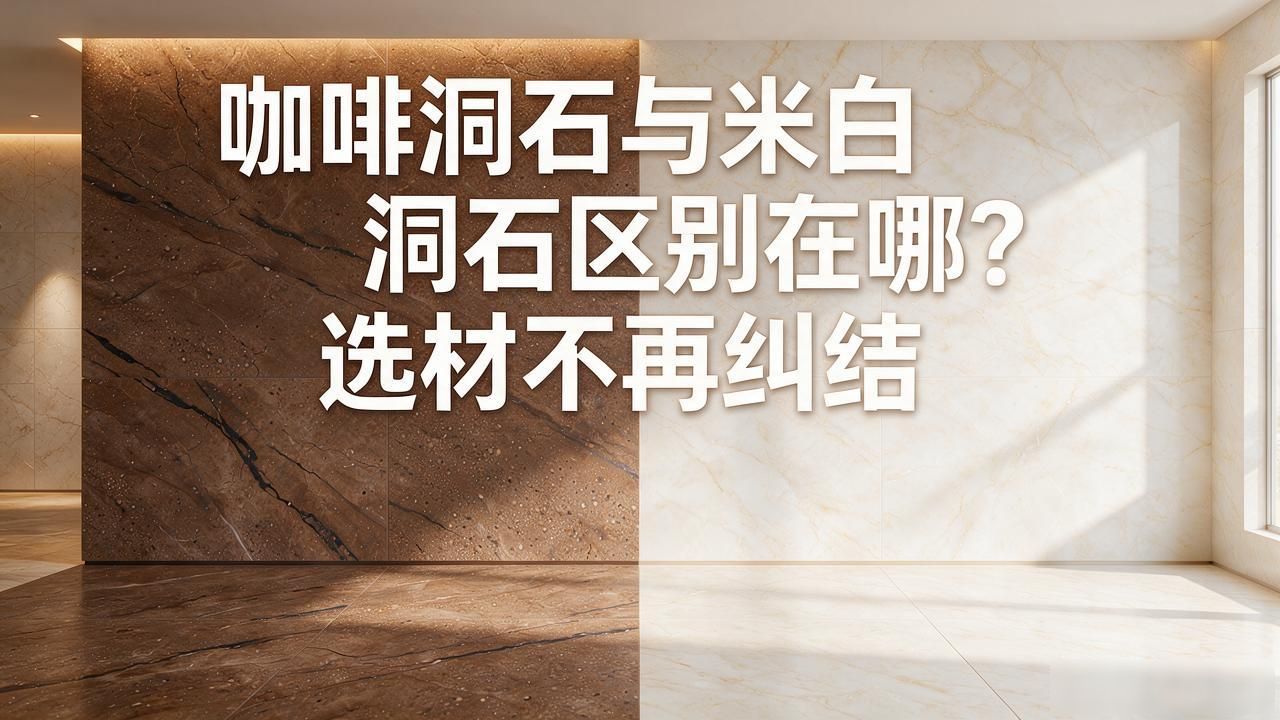 咖啡洞石与米白洞石区别在哪？选材不再纠结_洞石和莱姆石的区别_洞石竹咖啡