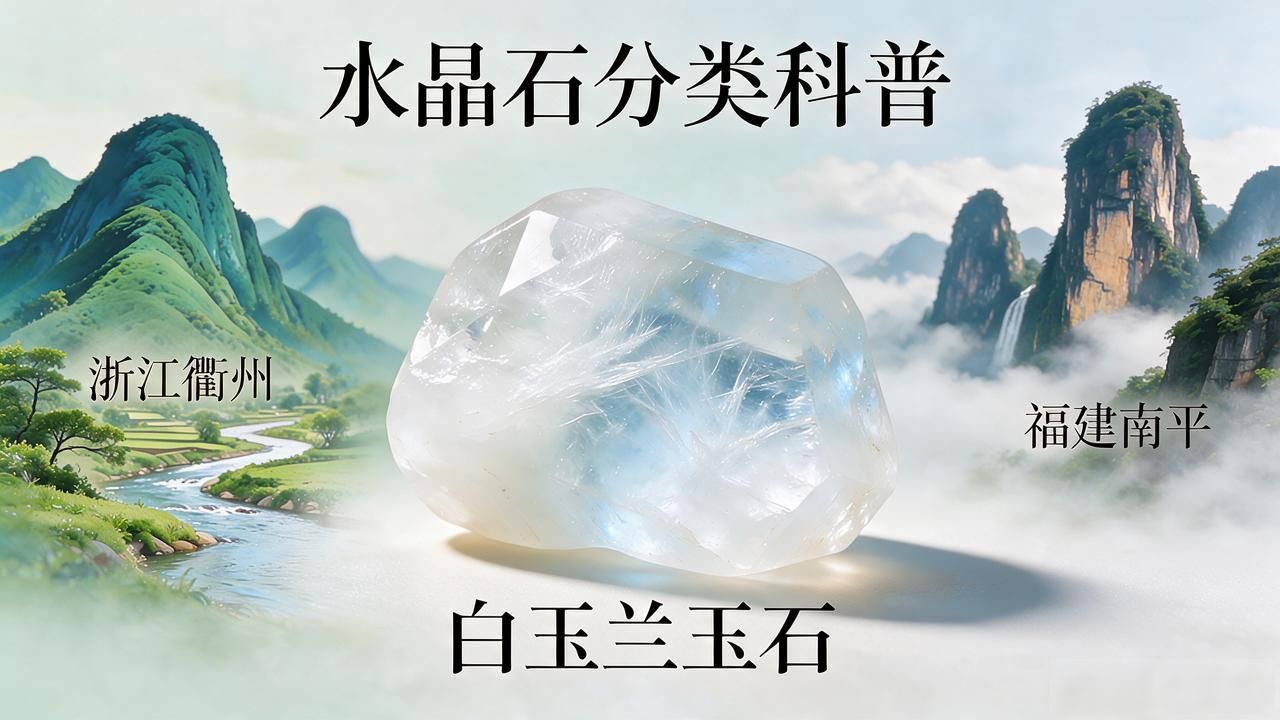 水晶石属于玉石/奢石吗？和白玉兰玉石什么关系_奢石和玉石透光哪个好_奢石和玉石的区别