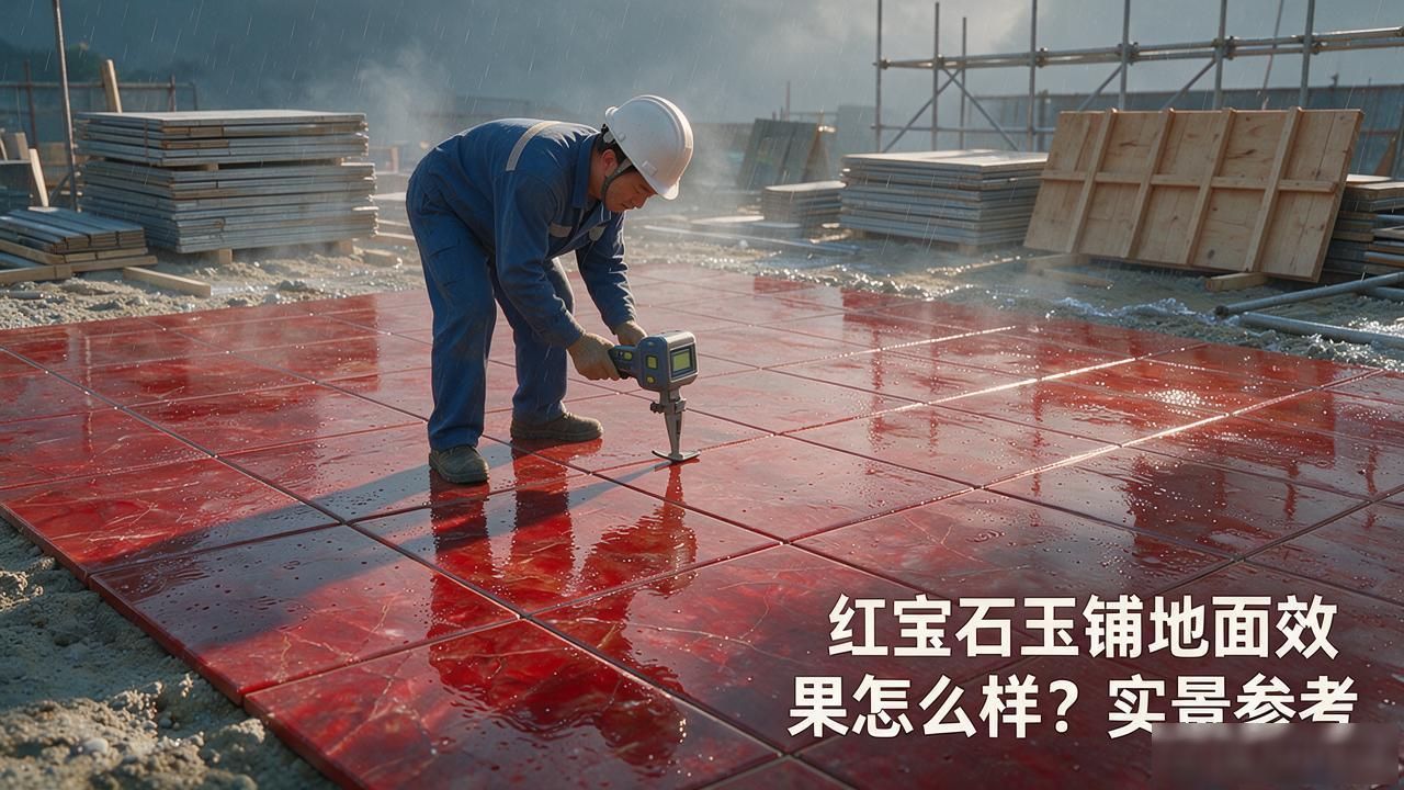 红宝石玉铺地面效果怎么样？实景参考_宝石包边镶嵌教程视频_宝石镶嵌设计方法