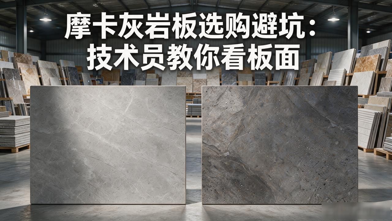 如何选购岩板茶台_摩卡灰岩板选购避坑：技术员教你看板面_选板材怎么避坑