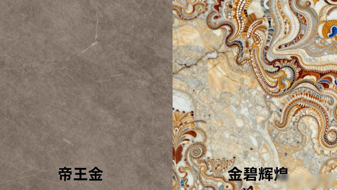 帝皇金大理石图片_帝王绿大理石图片_家装大理石选帝王金还是金碧辉煌
